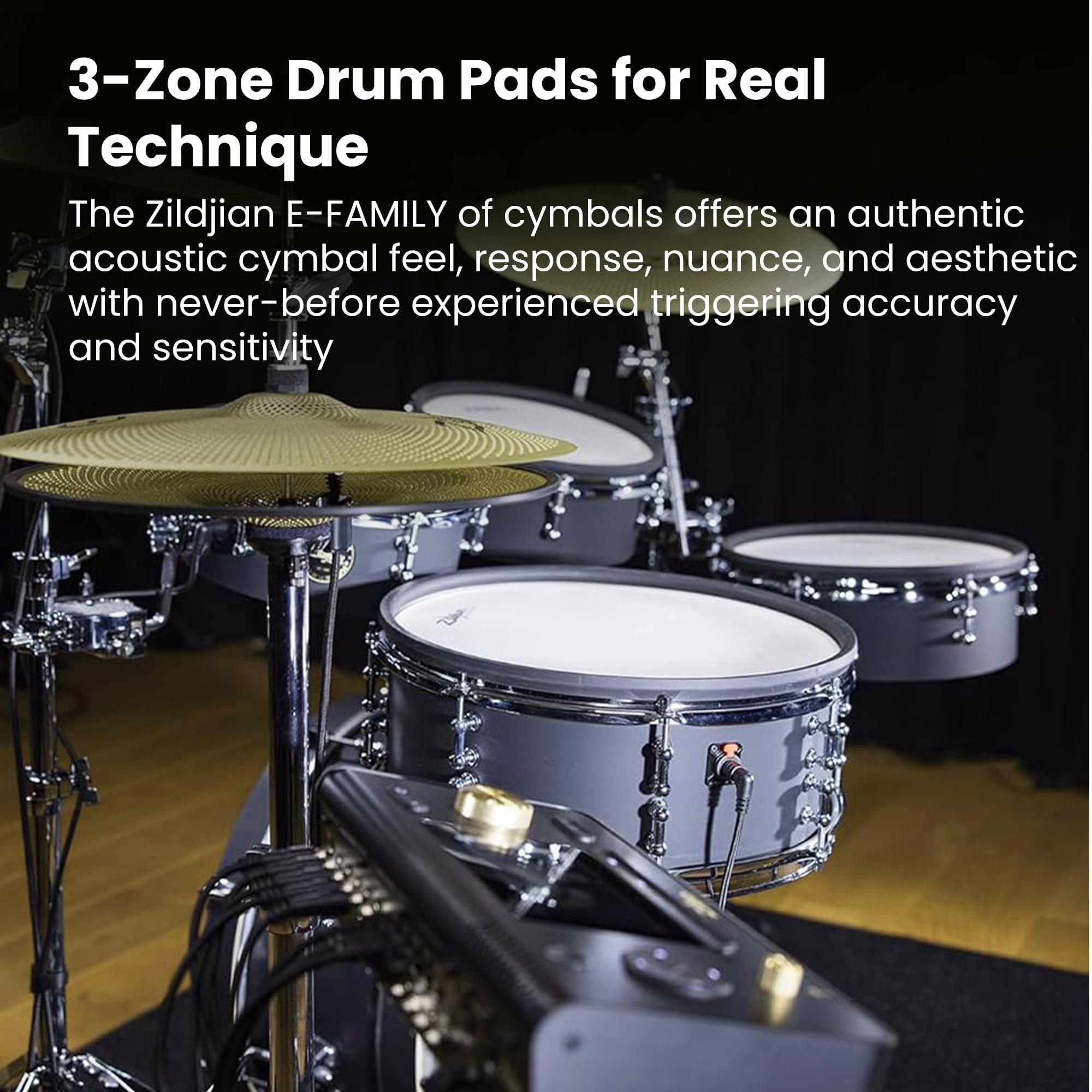 Amazon.com: Zildjian ALCHEM-E ZAG 金色電子鼓組組附鼓座、5A 鼓棒和